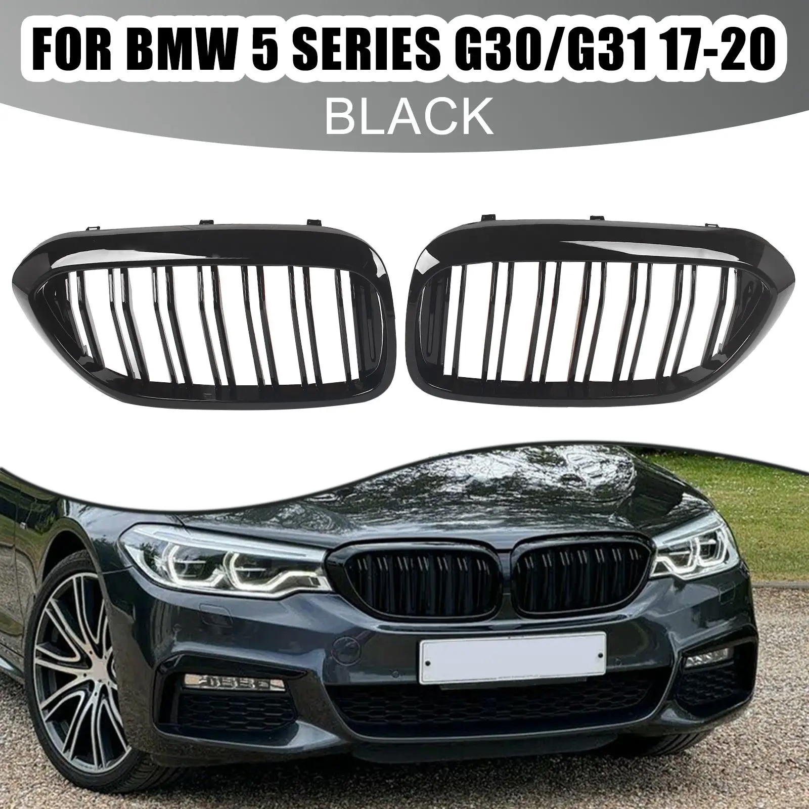 

Car Front Bumper Racing Grill Billet Gril Tuning Accessories For BMW 5-series G31 Touring G30 Sedan 2017-2020
