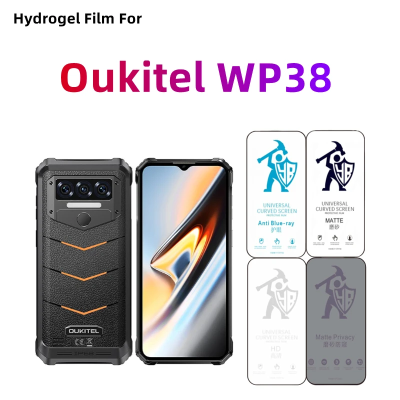 2pcs Matte Hydrogel Film For Oukitel WP38 HD Screen Protector For Oukitel WP38 Eye Care Privacy Matte Protective Film