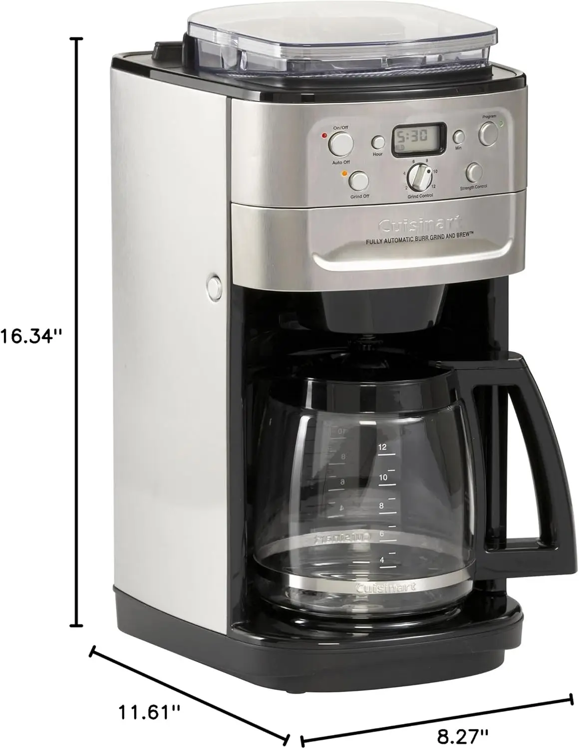 Cuisinart Grind & Brew 12 Cup Coffeemaker, Chrome