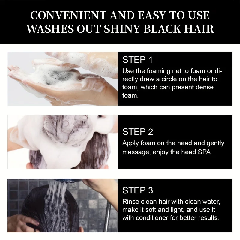 

Shampoo deeply cleanses the scalp, nourishes, refreshes, repairs and improves dryness. Bamboo charcoal shampoo soap 60g