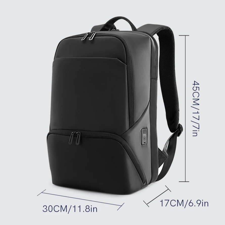 Zakelijke rugzak herenrugzak schoenenmagazijn USB onafhankelijke computermagazijn casual tas