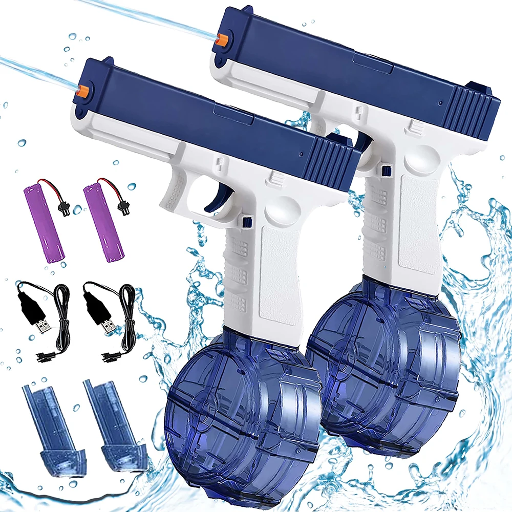 Pistola de Agua Eléctrica Recargable, Automática y Manual, con Capacidad de Rociado de hasta 32 Pies de Alcance, para Adultos y Niños