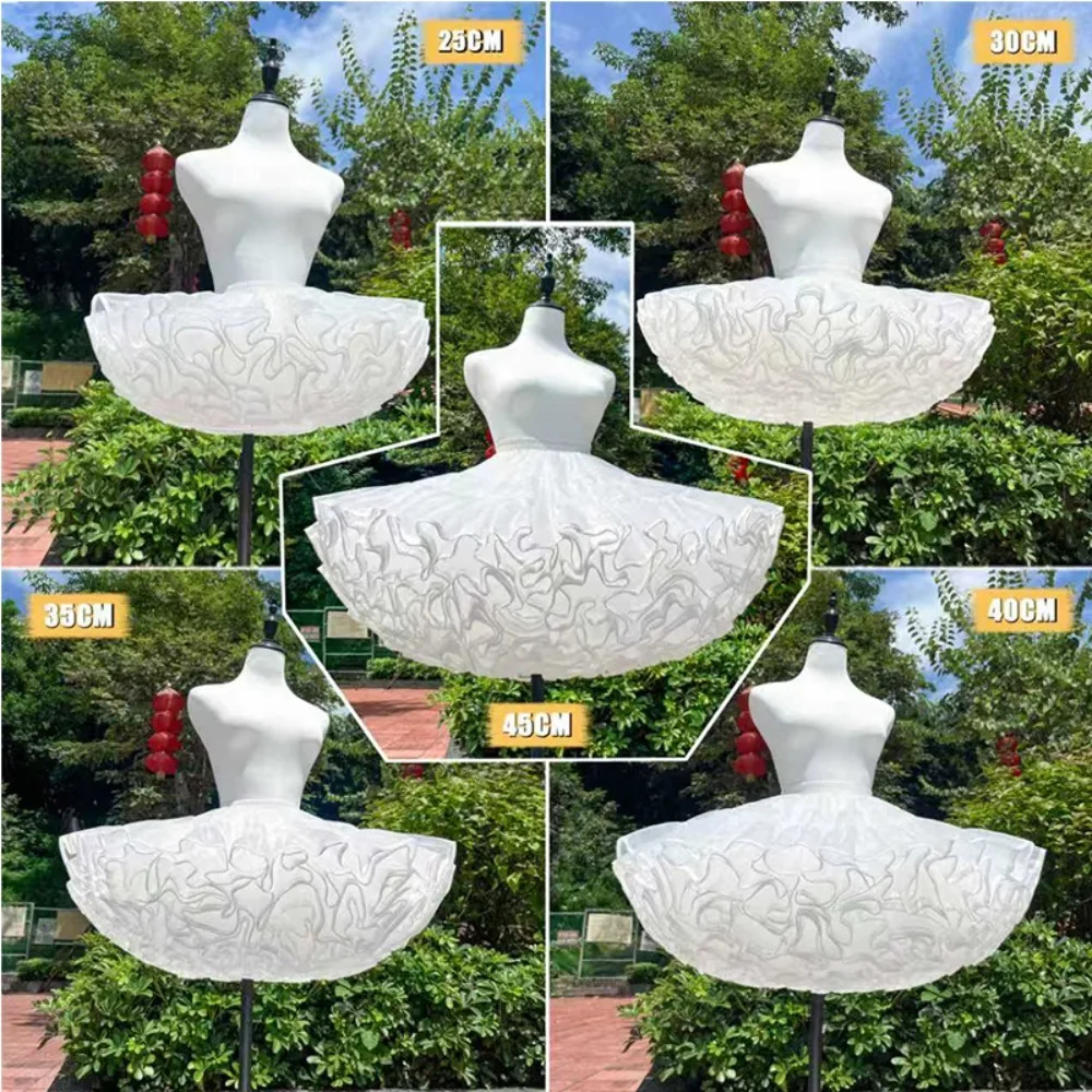 Ultra Fluffy Petticoat Puffy Skirt 4-Layer Soft Tulle Boneless Slip Short Skirt Accessory for Balls Party