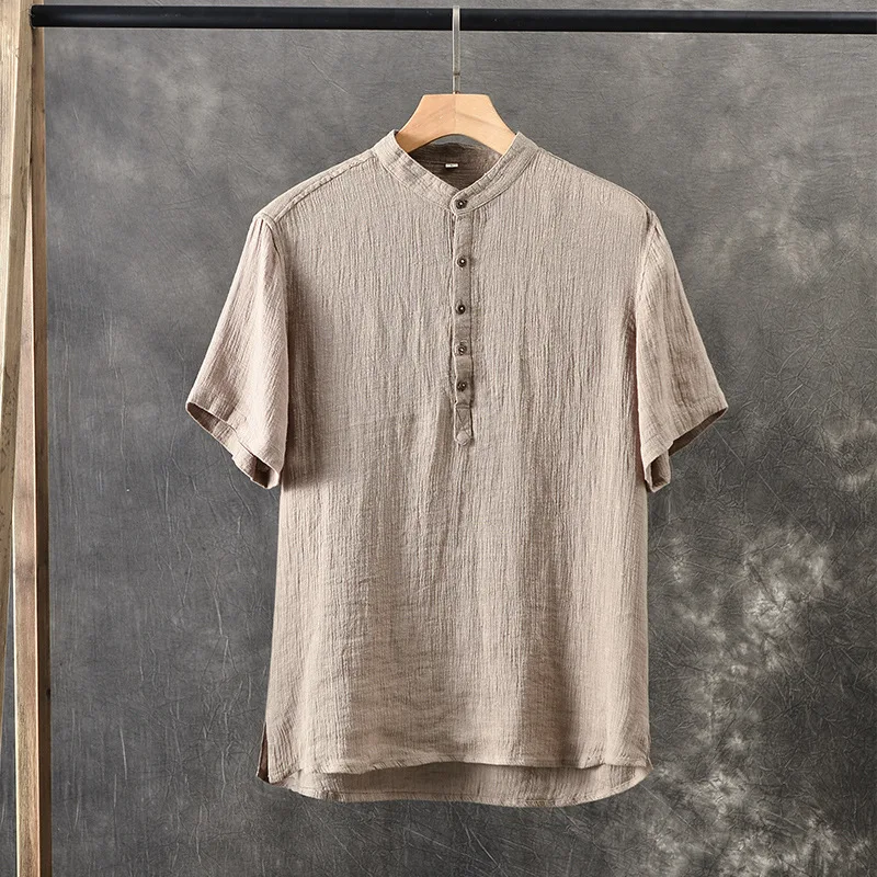 The New Linen Men's Casual Shirt for 2024 Is Loose and Breathable