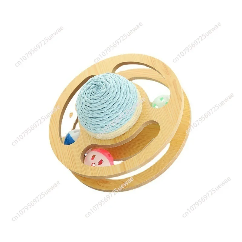 Cat Digging Fun Sisal Turntable Track Play Disc Spherical Tumbler Wearable Cat Scratch Board