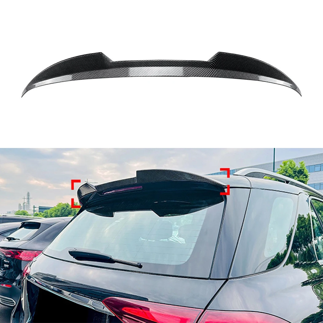 For Mercedes Benz GLE W167 C167 GLE300 350 400 450 GLE53 GLE63 AMG 2019-2024 Car Rear Roof Trunk Spoiler Wing Lip Trim ABS