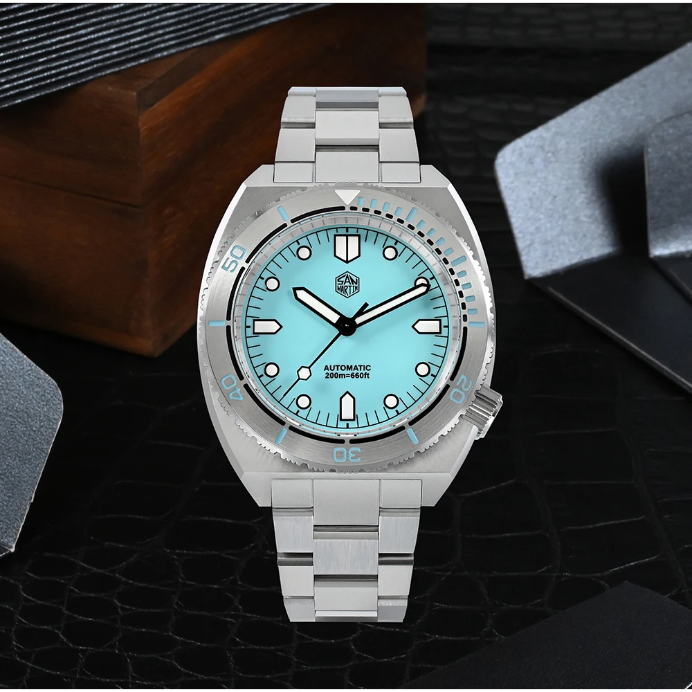 San Martin Luxury 40mm Fashion Diving Watch for Men Bezel Sports Automatic Mechanical Stainless Steel 20Bar Waterproof SN0067