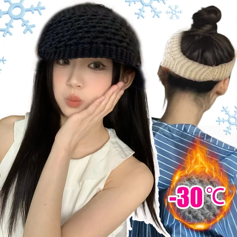 

Windproof Wool Headband Thermal Ear Warmer Winter Warm for Outdoor Sports Cycling Running Daily Use 7 Colors Stretchable Caps