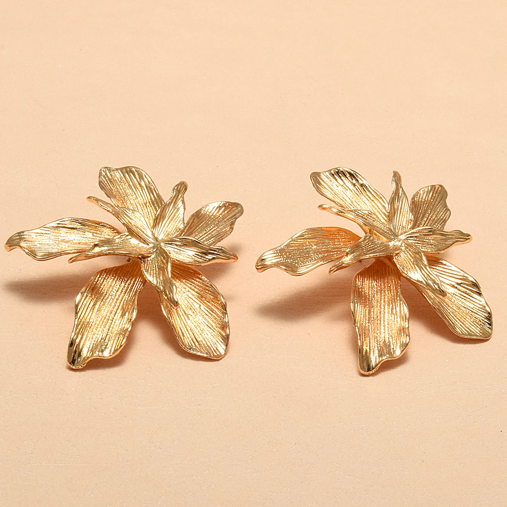 

Classic Piercing Earring Double Layered Flower Earrings Popular Women's Accessories Wholesale Trendy Jewelry