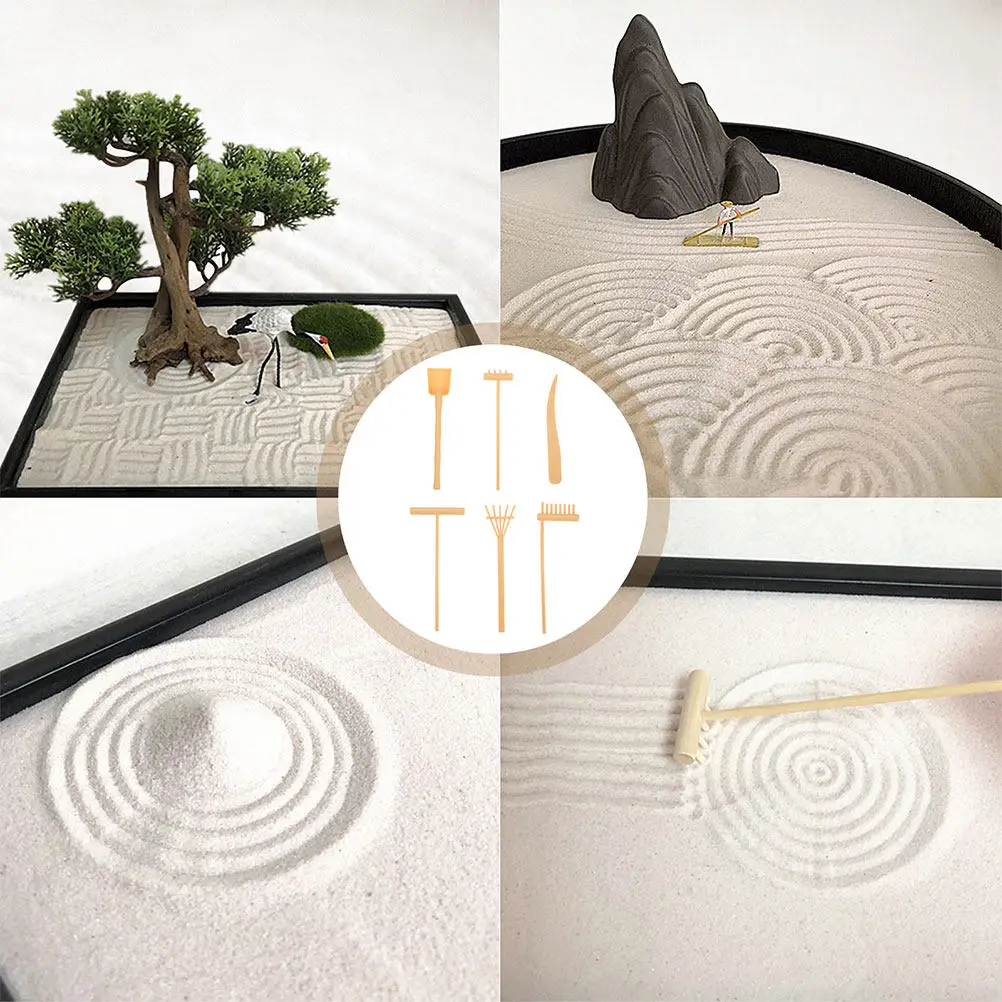 2Sets Sand Table Rake Set Zen Garden Tools Mini Plastic Rake for Desk Sand Tray Meditation Stress Pattern Crafting - view 2