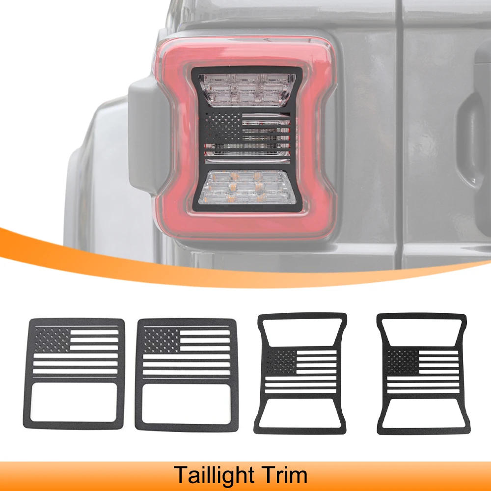 

Car Rear Taillight Cover Lamp Hood Sticker Decoration Cover Guard Trim for Jeep Wrangler JL 2018-2024 2025 Exterior Accessories