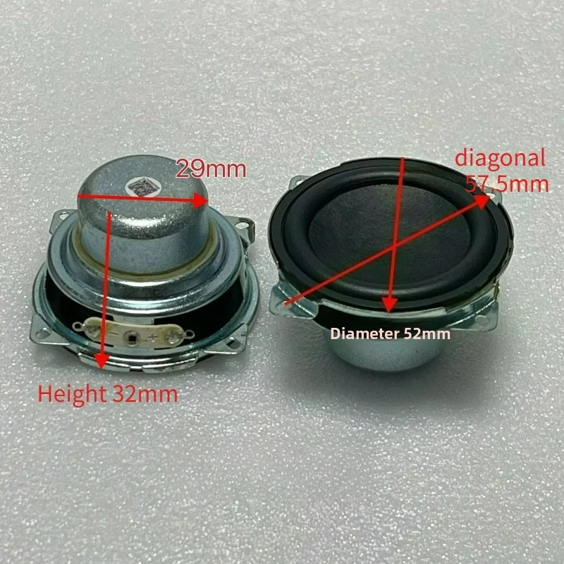 SOTAMIA 2Pcs 2 인치 풀 레인지 스피커 4 옴 15W 왜곡 각도 가정용 스마트 가전 스피커 DIY 미니 블루투스 스피커