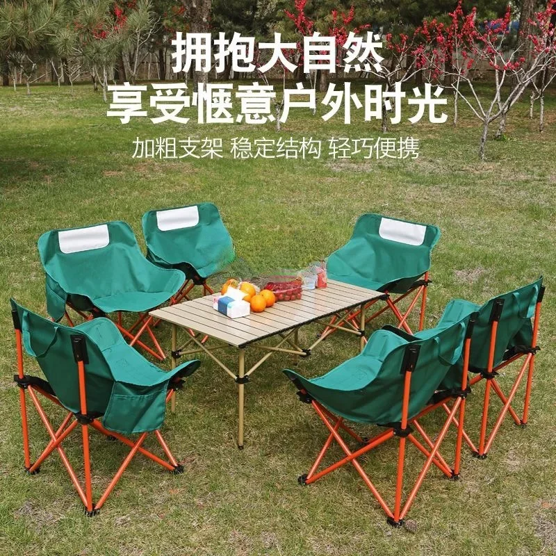 

Outdoor egg roll table folding set table and chair camping portable stall special portable commercial