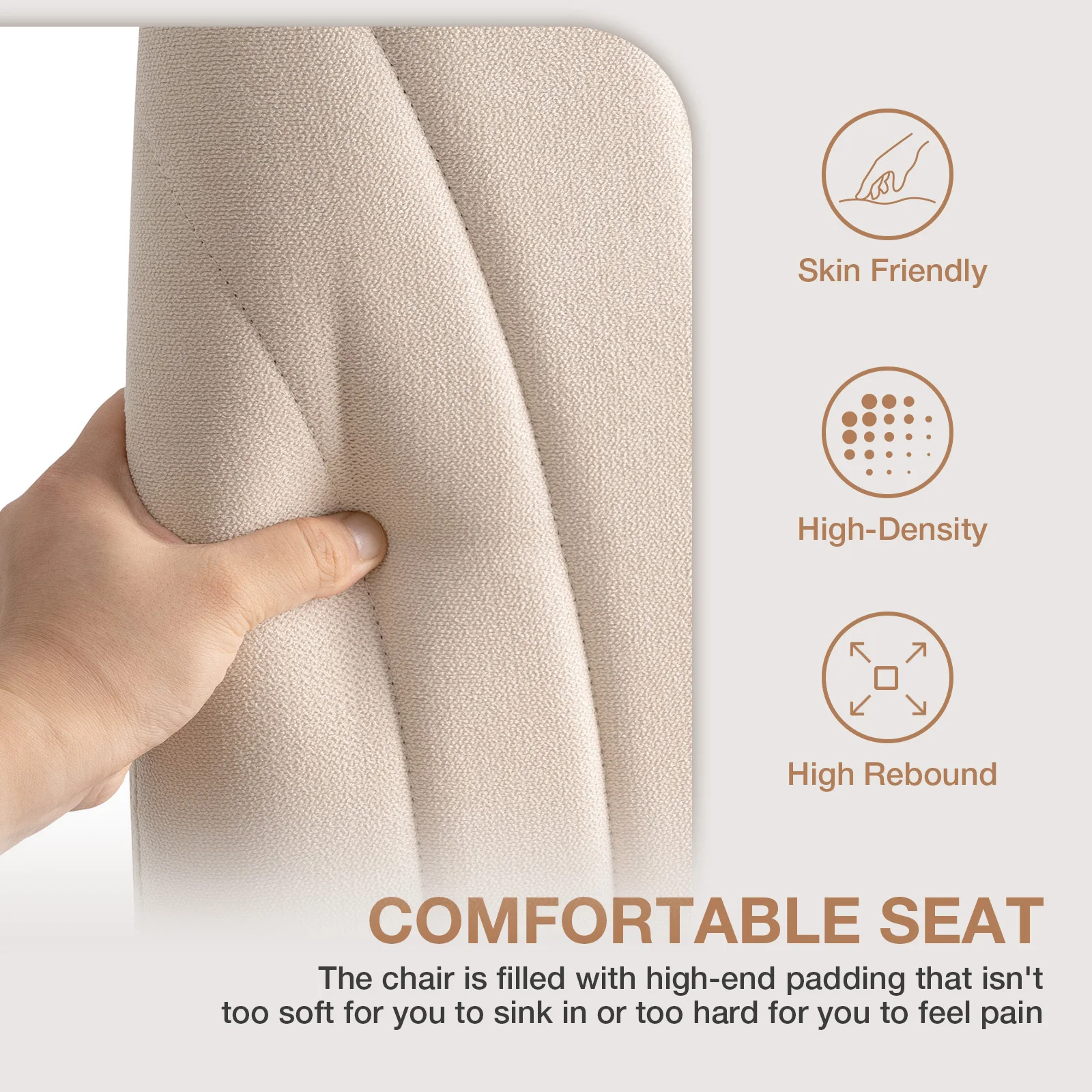 Armless Leisure Chair Low Back With Adjustable Foot Rest No Wheels Swivel Office Computer Round Chair Vanity Linen Fabric Chair