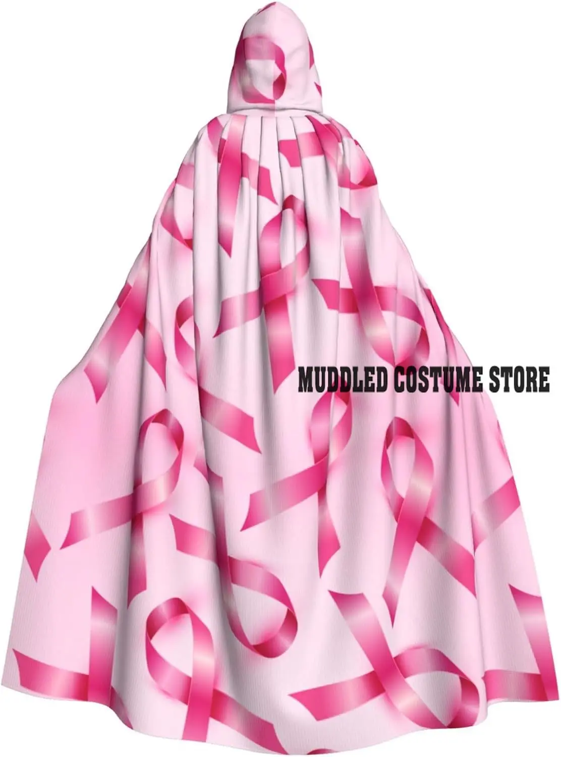 

Breast Cancer Ribbons Awareness Unisex Adults Halloween Costumes Cape Hooded Cosplay Costume Robe Cloak Cape