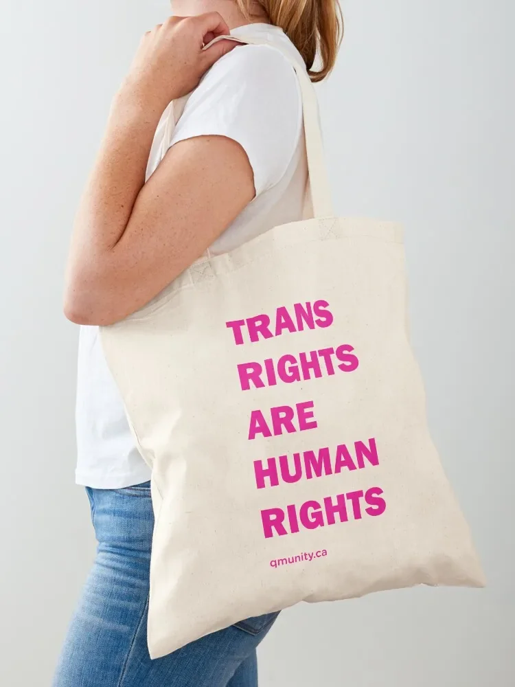 Trans Rights Tote Bag Women's shopping bag Customizable tote bag shopping Handbags