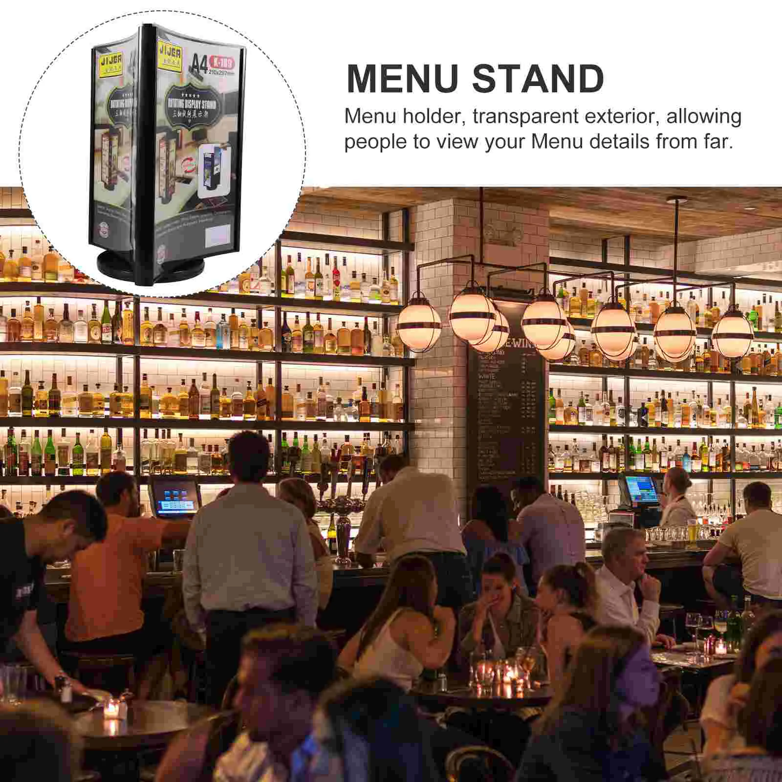 Prijs Display Bord Verticale Bord Houder Menu Stand Multi-Side Met Basis Desktop