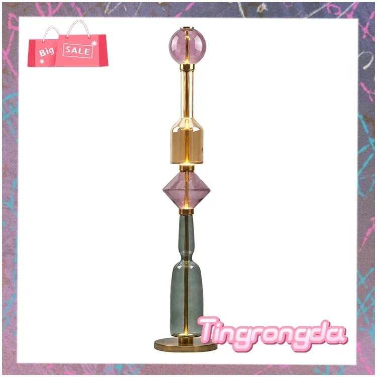 

Y Новый скандинавский современный простой фиолетовый атмосферный торшер светодиодное внутреннее освещение подходит для гостиной, спальни и столовой R