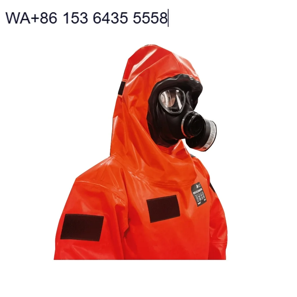 Fireproof and Water-Proof Air-Tight PVC Chemical Protective Coverall Anti-Static Work Clothing