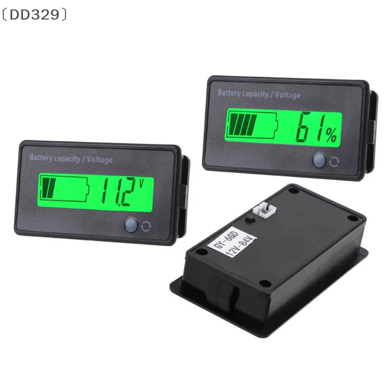 

〔DD329〕DC 12V-72V Car Battery Gauge Lithium Battery Capacity Meter Tester Front ON/OFF Button Battery Capacity Meter Indicator