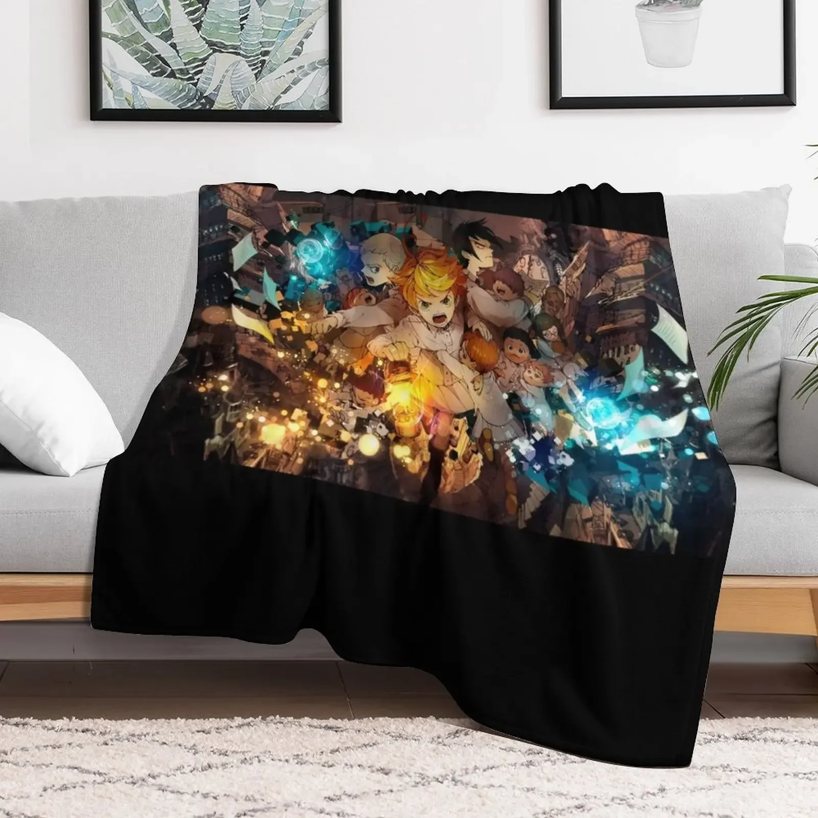 The Promised Neverland Throw Blanket Decorative Throw warm winter Furrys Bed Blankets