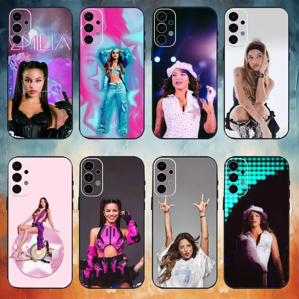 

E-Emilia mp3 Mernes Phone Case For Samsung S25,S24,S21,S22,S23,S30,Ultra,S20,Plus,Fe,Note,10,9,5G Black Cover