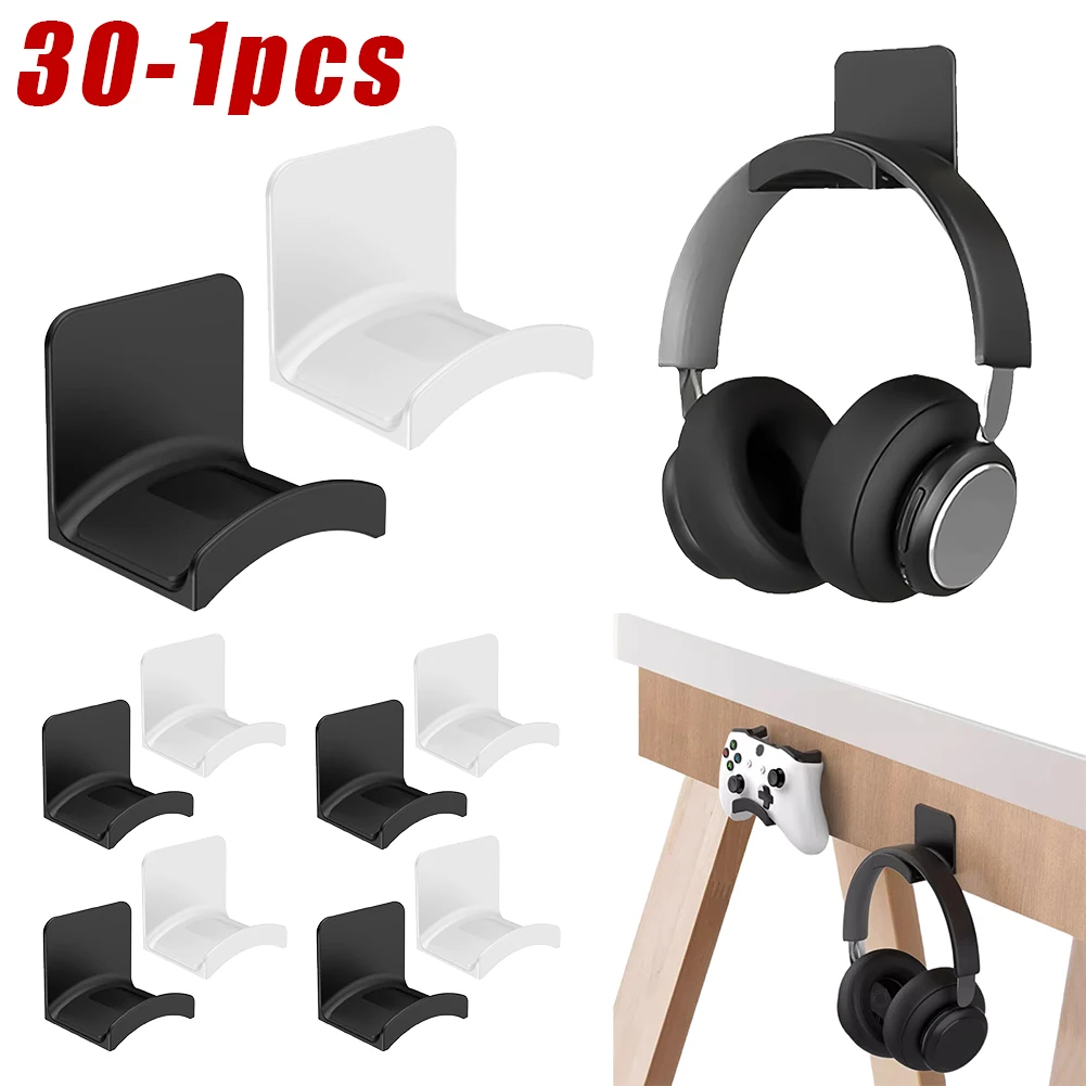 Universeller Headset-Aufhänger, selbstklebender Kopfhörer-Aufhänger, Kopfhörer-Haken für einfache, beschädigungsfreie Wand-, Schreibtisch- oder PC-Montage