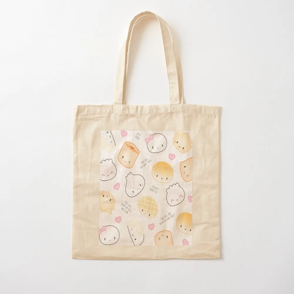 Cute Dimsum Puns Tote Bag hand bag ladies Women's tote bag bags for women Handbags women