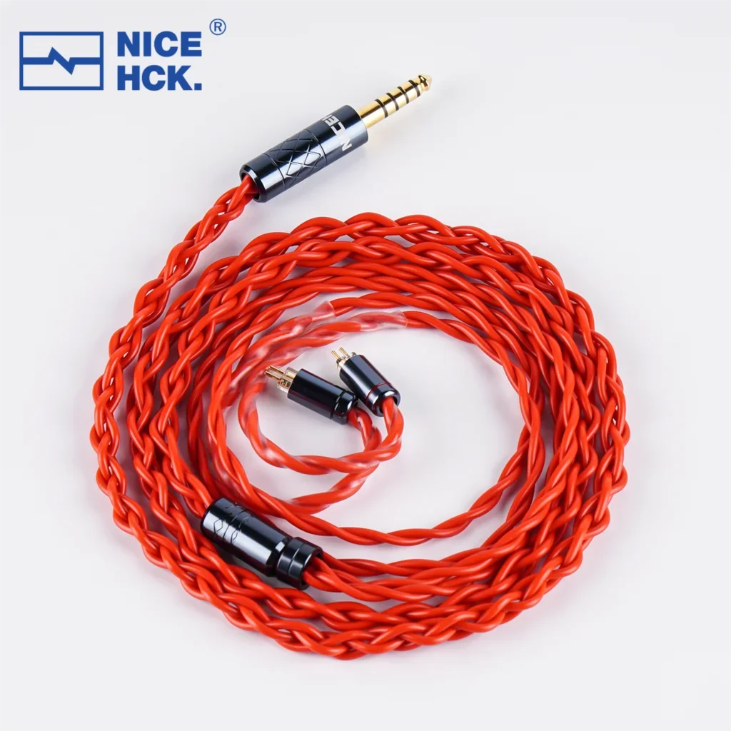 NiceHCK RedLava In Ear Monitor Earphone Cable High Purity Induction Annealing Copper Wire MMCX/0.78 for NeZha GK200 Bravery IEM