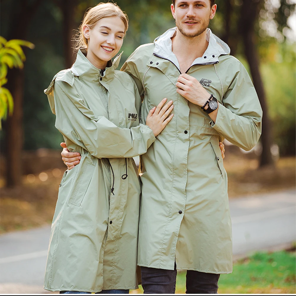 Длинный плащ POLE для всего тела, защита от дождя, мужской и женский водонепроницаемый плащ для езды на велосипеде, пешего туризма, дышащий Длинный плащ POLE для всего тела, защита от дождя, мужской и женский водонепроницаемый плащ для езды на велосипеде, пешего туризма, дышащий
