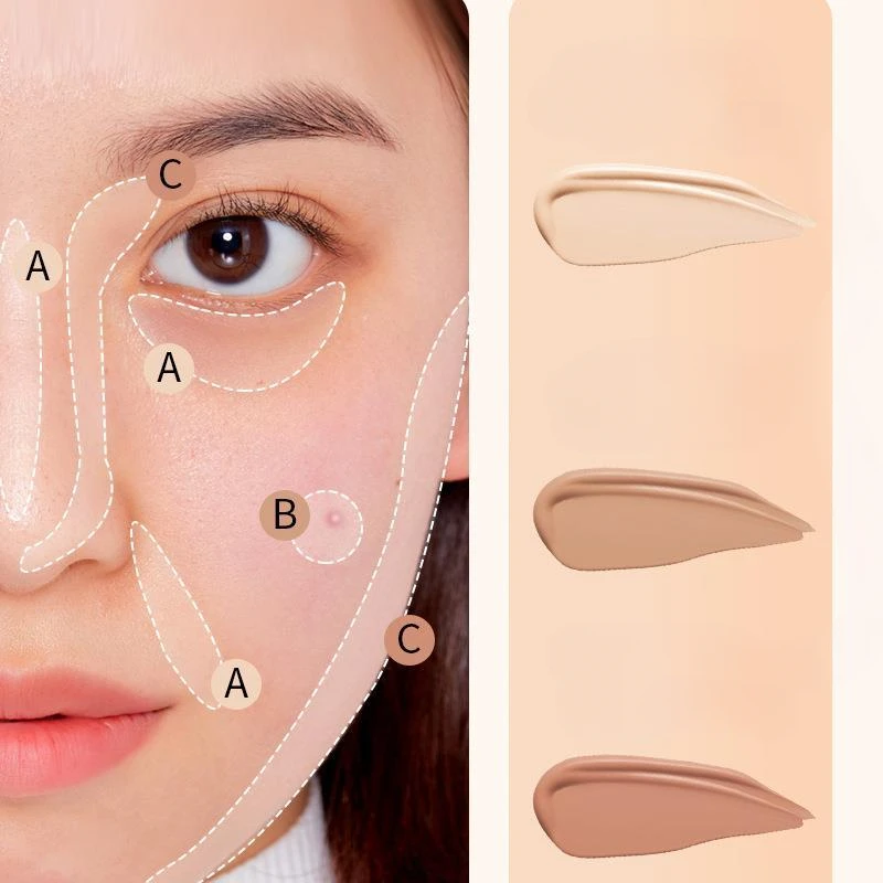 3-Color Concealer To Cover Spots Pimples Black Eye Circles Full Coverage Suit for All Skin Face Makeup Cover Dark Concealer