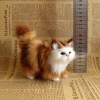 Cute Simulation Cat Plush Toys Soft Stuffed Kitten Model Fake Cat Realist Animals For Kids Girls Birthday Valentine's Day Gift 4