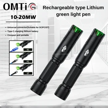 OMTiG 10–20 MW Licht VFL wiederaufladbarer grüner Laserstift FTTH Glasfaserkabeltest 2024, neuer visueller Fehlerorter