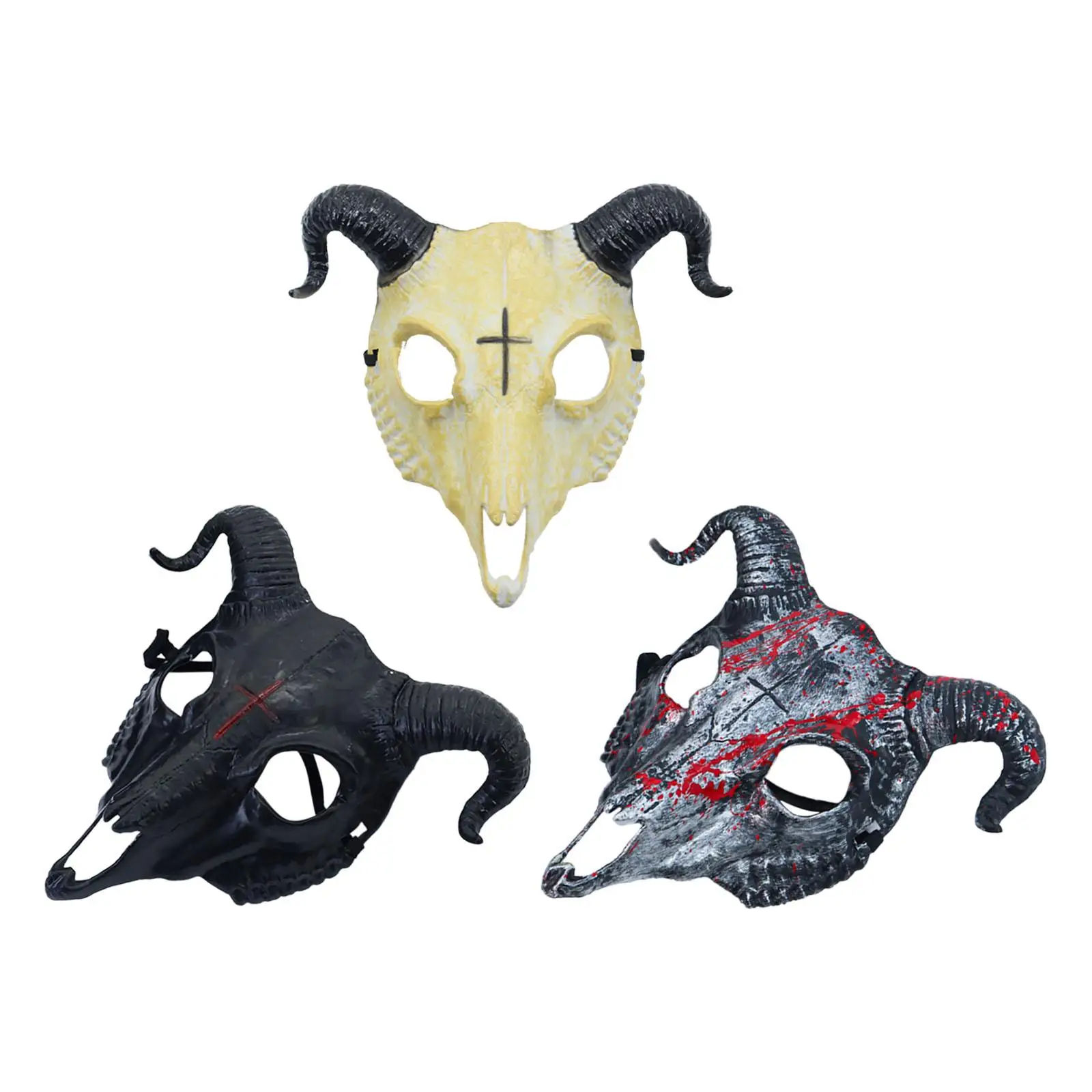 

Halloween Mask Novelty Accessories Fancy Dress up Sheep Skull Mask for Party