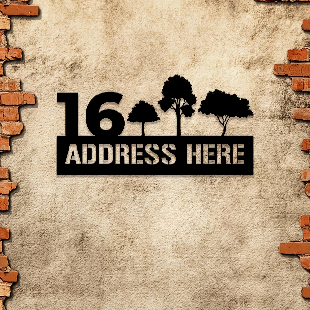 

Customizable Metal Address Sign with House Number Removable Wall Art for Home Outdoor Patio Adds Charm and Makes Great Gifts