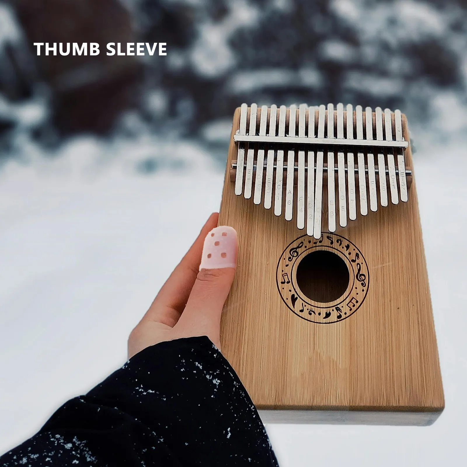 10Pcs Kalimba Finger Sleeve Protectors Soft Flexible Silicone Thumb Caps Anti-Pain Practice Covers for Thumb Piano Learners and