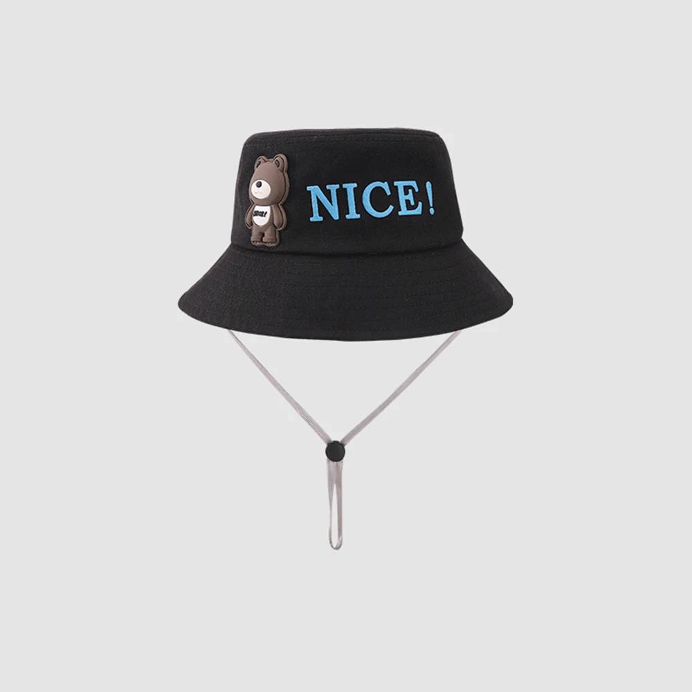 

Children's Caps Spring New Cute Bear Cartoon Fisherman Hats Kid's Casual Fashion Sunshade Bucket Hat