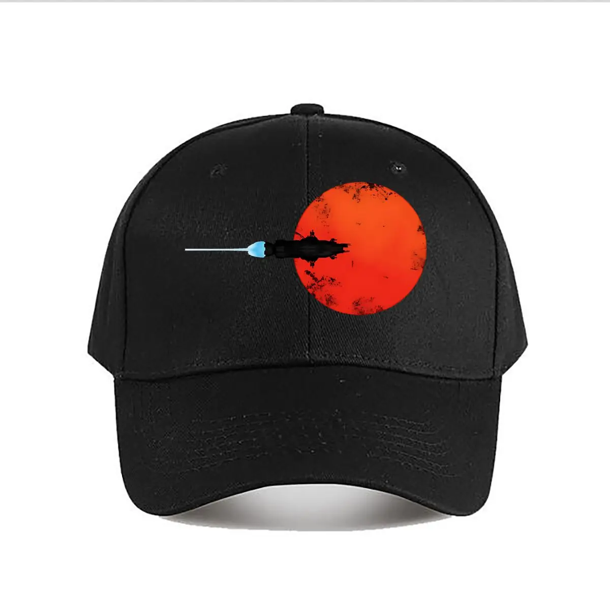 Spaceship Red Planet Sci Fi Art Baseball Cap Fashion Men Sunhat Women's Outdoor Sports