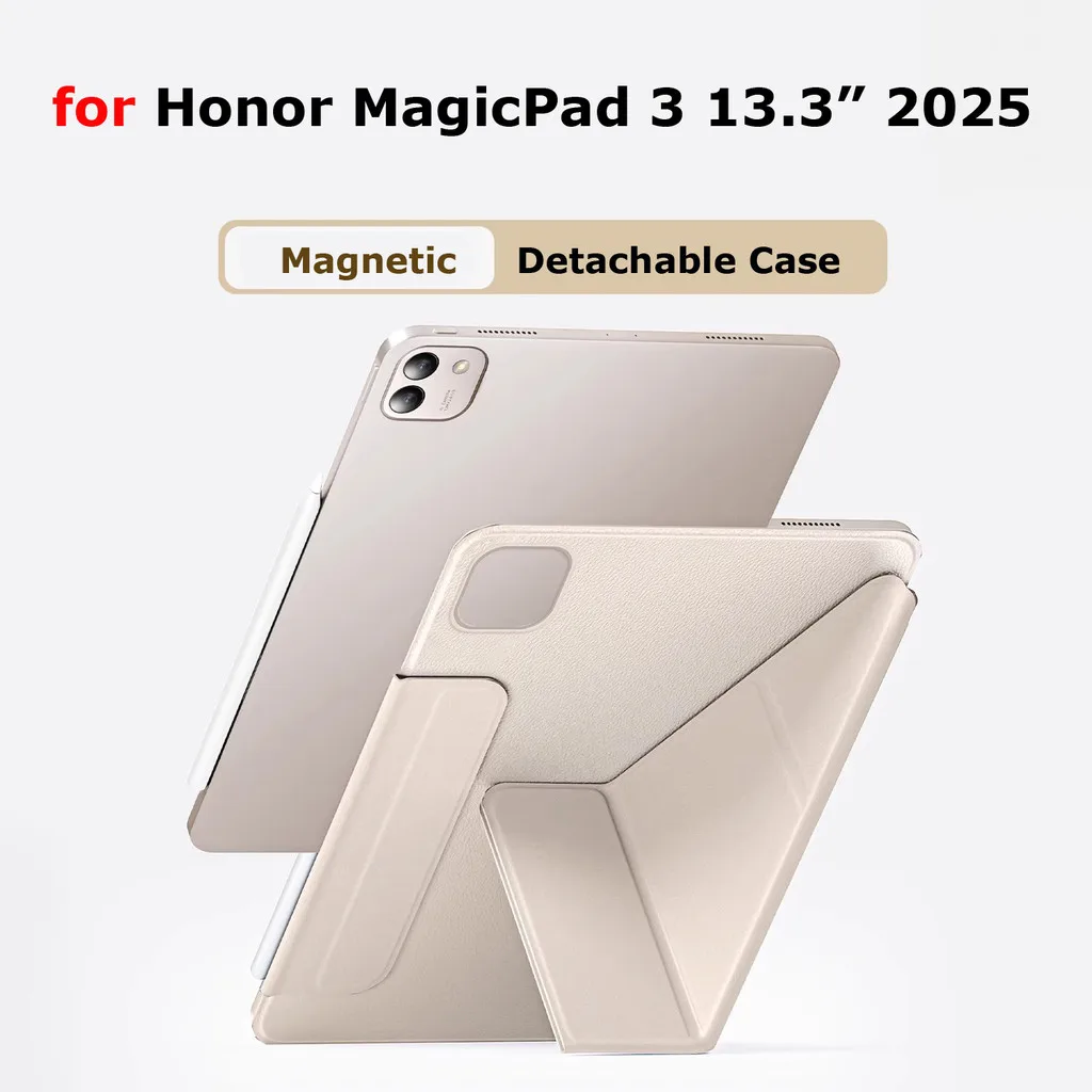 

Для Huawei Honor MagicPad 3 13,3 2025 MagicPad 2 12,3 Pad GT Pro 12,3-дюймовый ультратонкий Y-образный складной съемный магнитный чехол с подставкой