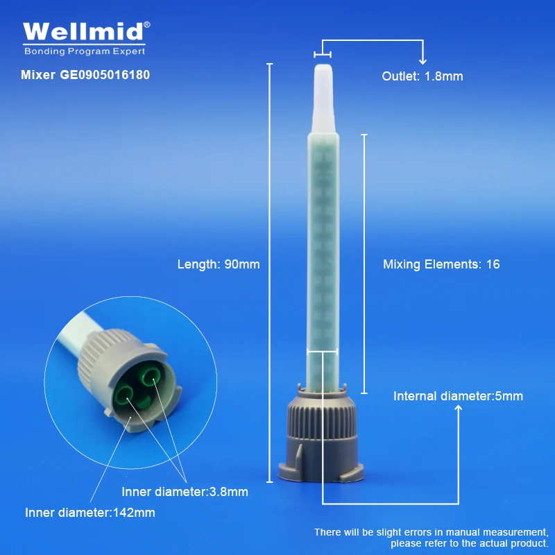 Plastic Static mixer 50ml 30ml 100ml Cartridge 1:1 2:1 High-quality Mix Tool ARALDITE AB Glue Disposable Nozzle Glue Mixing Tip