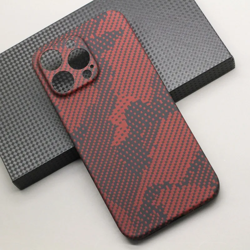 

Amstar Unique Carbon Fiber Lens Protective Case for iPhone 15 Pro Max Premium Aramid Fiber Ultra-Thin Cover
