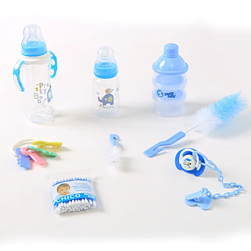 New 8-piece Gift Box Creative Cute Cartoon Baby Standard Caliber 280ml Bottle Brush Cleaning Toys and Other Sets