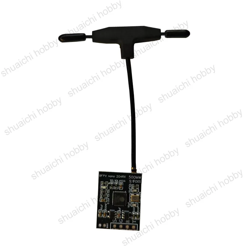 1PCS 2.4G 500mw Backhaul Modulo ricevitore ELRS ad alta sensibilità Tipo T/Antenna tubo di rame opzionale per parti di droni da corsa FPV RC