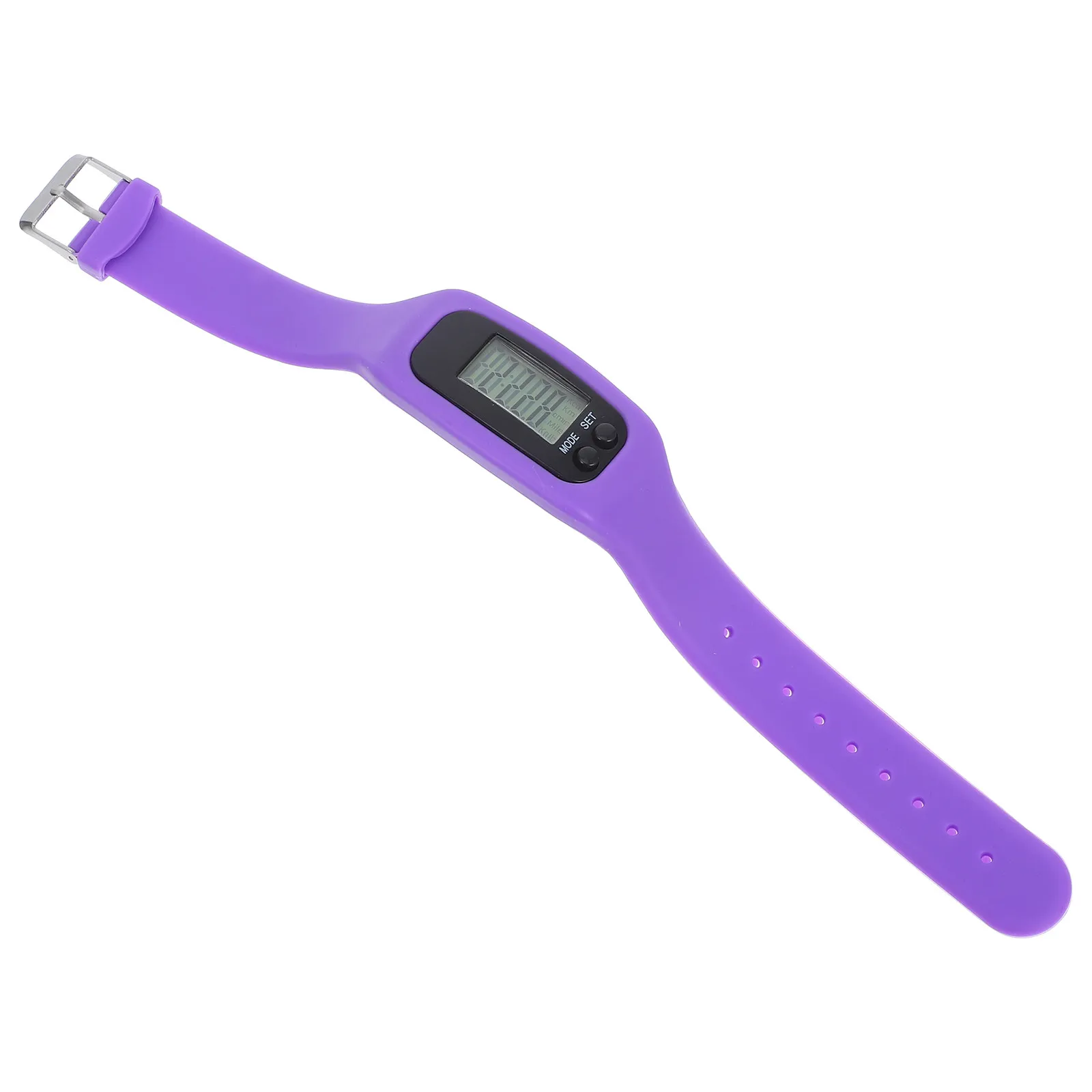 Multi Function LED Pedometer Watch Stainless Steel Frame Premium Plastic Band Real Time Calorie Monitor Mileage Display Sports