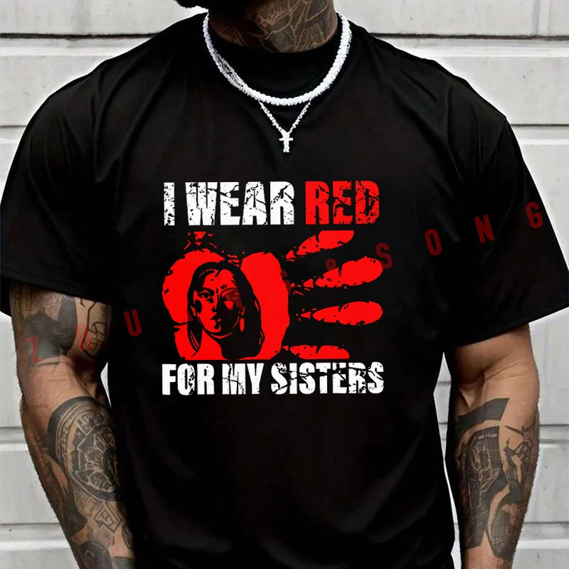 

Summer Native America MMIWPattern T Shirt Men Women Motorcycle Loose Breathable Quick Drying Short Sleeved Sports T-Shirt