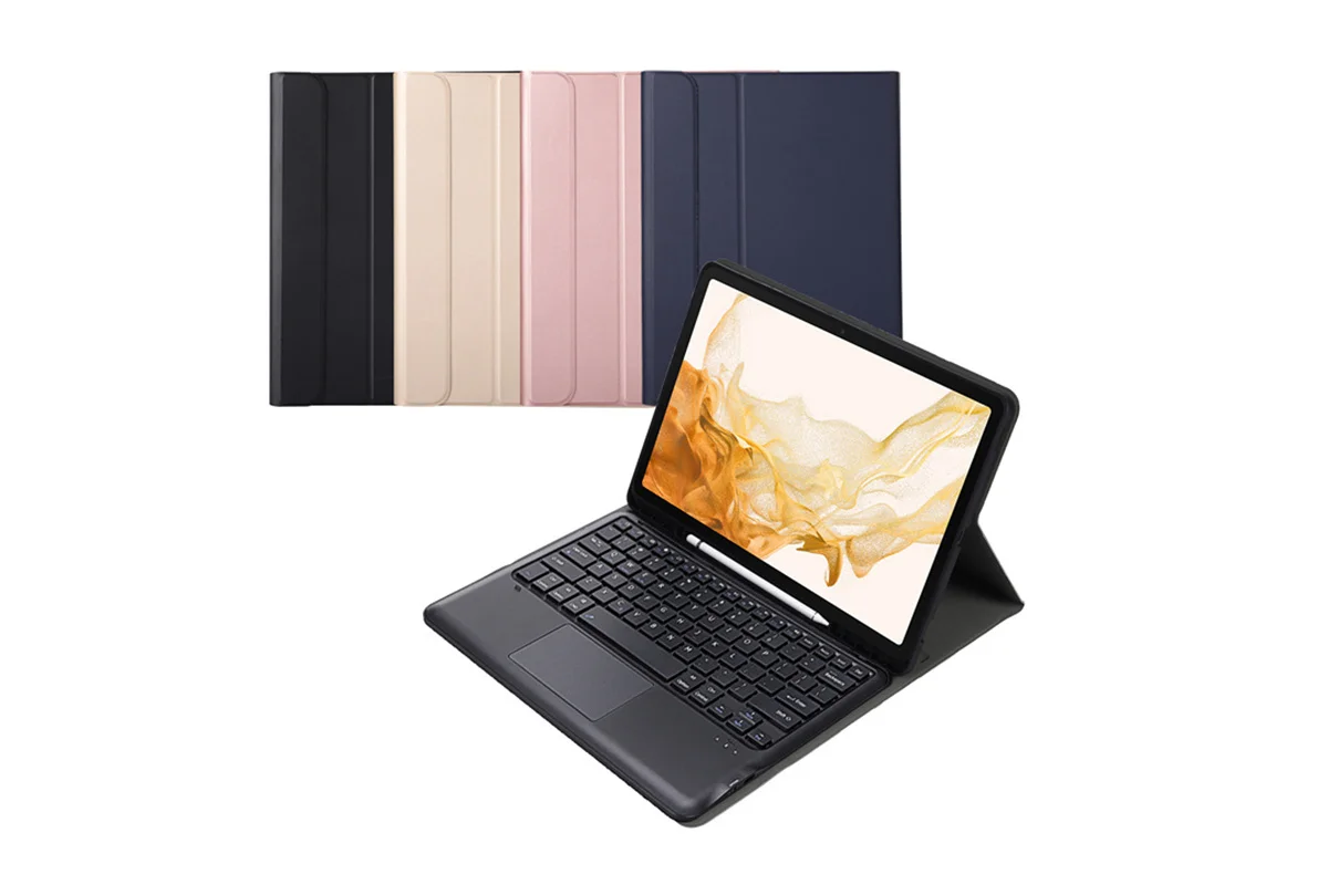 

X800 Case For Samsung Galaxy Tab S8 Plus 12.4 SM-X800 SM-X806 TouchPad Keyboard Cover Magnetic Slim Leather Funda With Pen Slot