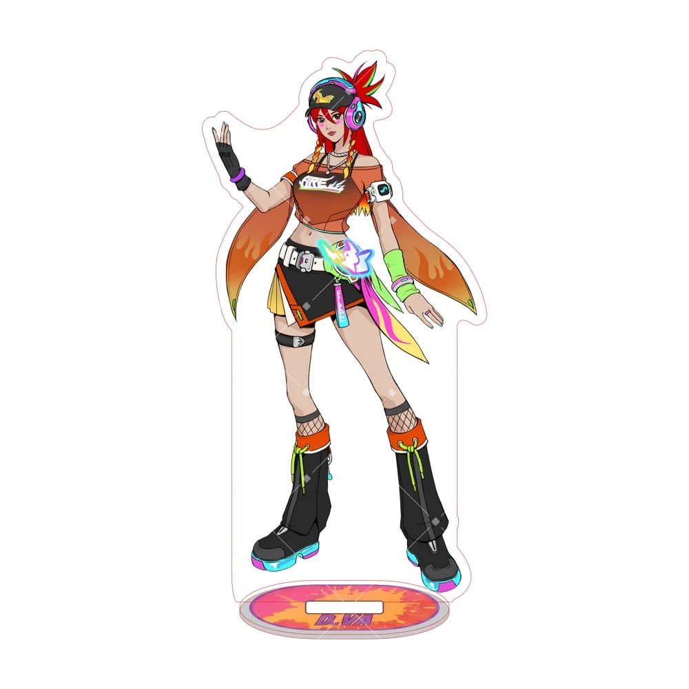 Overwatch2 Acrylic Stand Figure Kiriko Genji Hanzo Mercy Anime Character Desktop Ornament Keychain Collection Action Figure Gift view 3