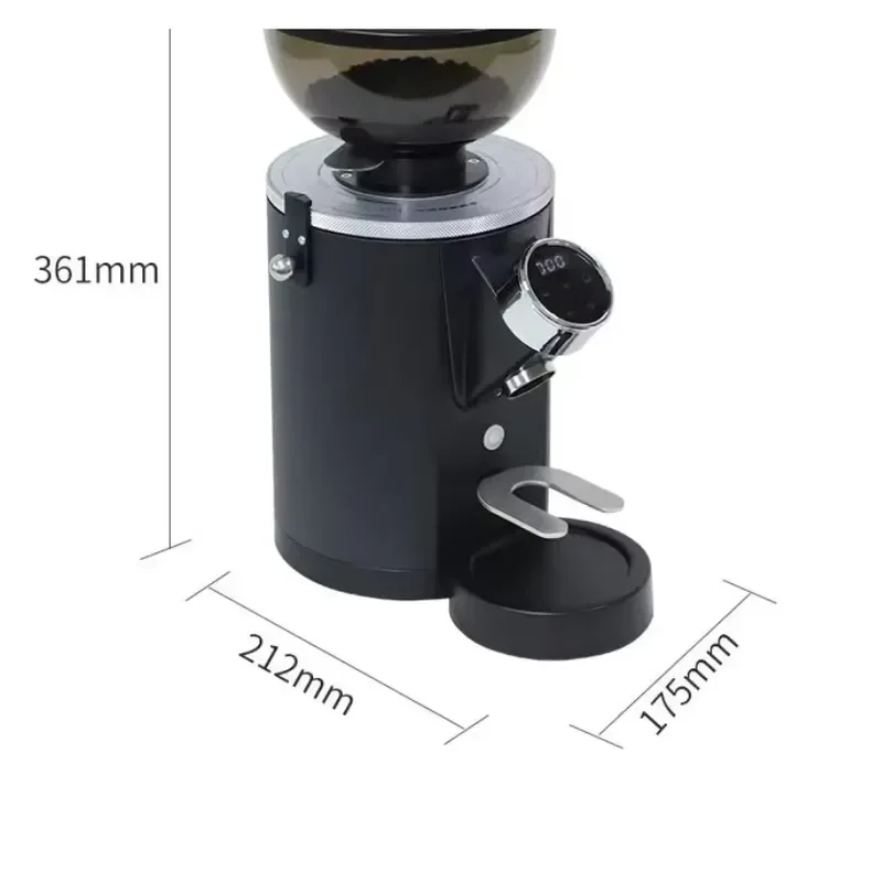 Professional 60mm Stainless Steel Flat Burr Coffee Grinder Stepless Adjustment for Espresso Beans Suitable for Coffee Shops