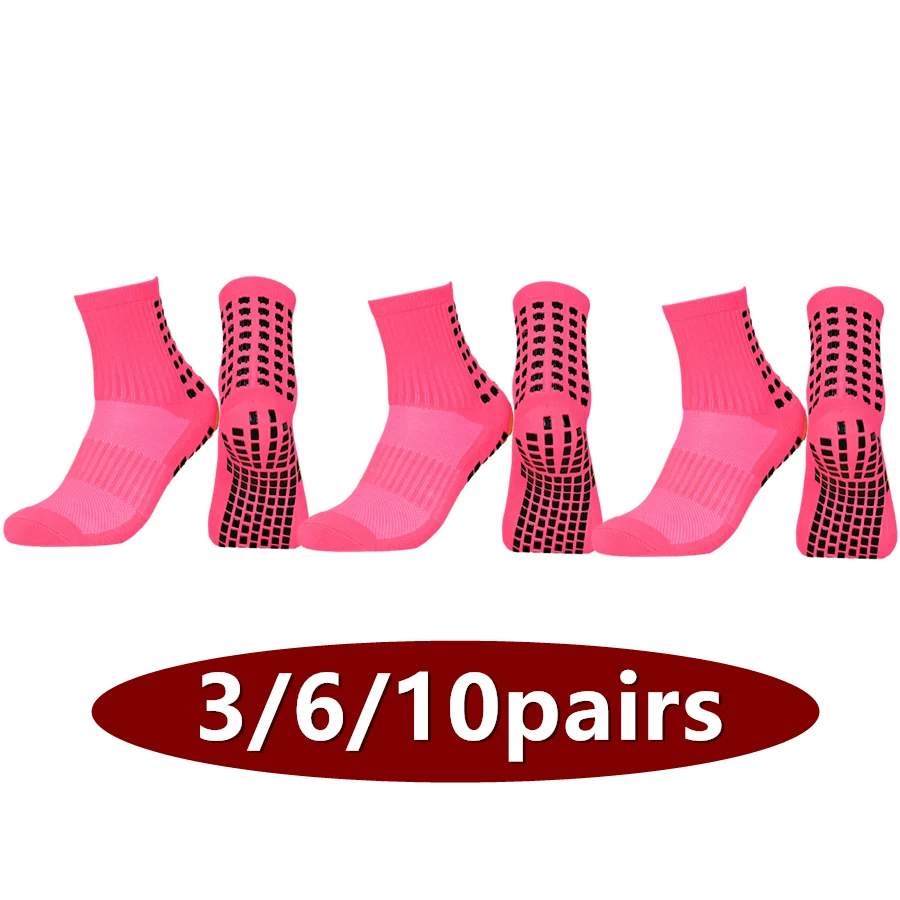 3/6/10pairs men women anti slip grip exercise athletic hiking socks tennis towel bottom breathable shockproof sports
