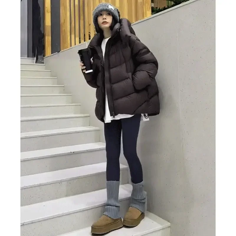 

Winter New Women's Hooded Down Jacket Loose Commuter Jacket